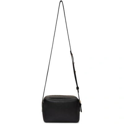 Shop Mansur Gavriel Black Double Zip Crossbody Bag