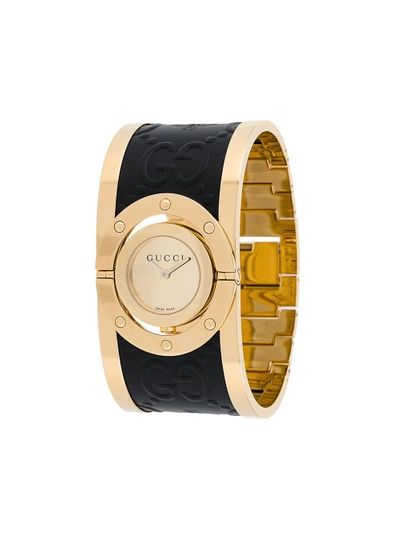 Shop Gucci Bangle Bracelet Watch - Metallic
