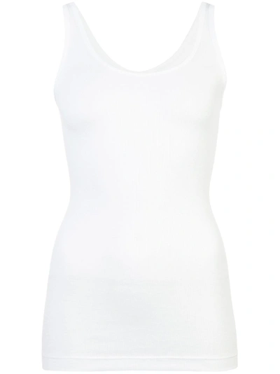 Vince Classic Fitted Tank Top In White | ModeSens