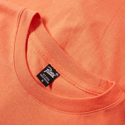 Shop Patta Long Sleeve Curve Logo Tee In Orange