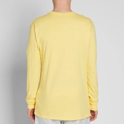 Shop Patta Long Sleeve Curve Logo Tee In Yellow