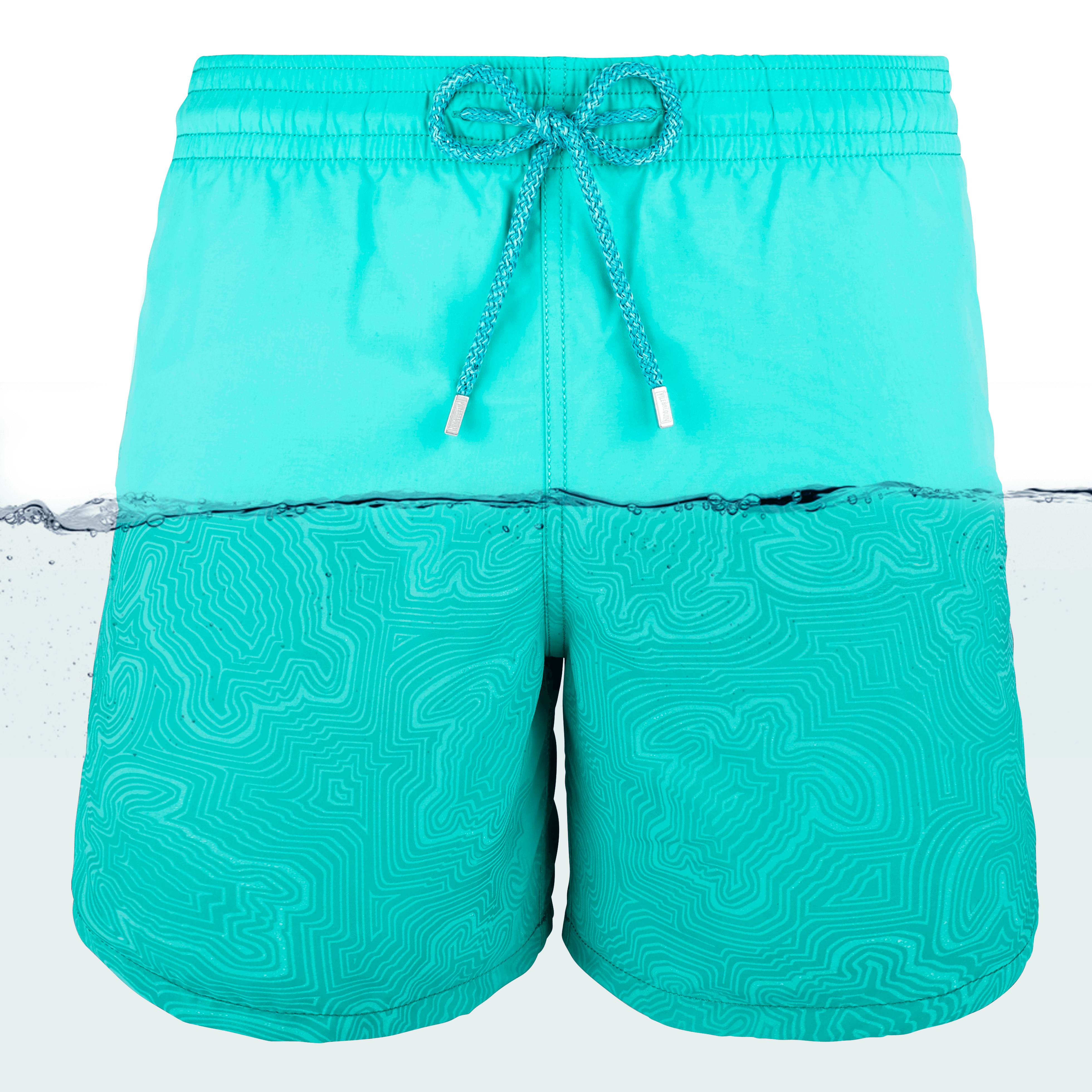 water reactive swim trunks