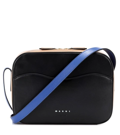Shop Marni Leather Crossbody Bag In Multicoloured