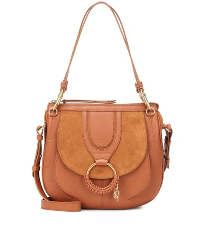 Shop See By Chloé Hana Hobo Large Leather Shoulder Bag In Brown
