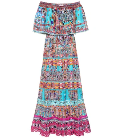 Shop Camilla Printed Silk Dress In Multicoloured