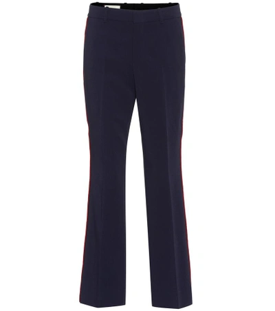 Shop Gucci Bootcut Stretch Cady Pants In Blue