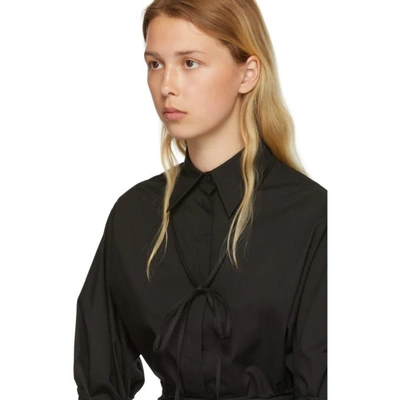 Shop Mm6 Maison Margiela Black String Shirt In 900 Black