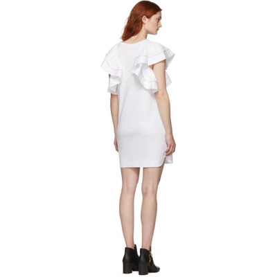 Shop See By Chloé See By Chloe White Ruffled Dress In 109 White P
