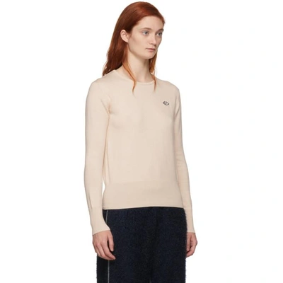 Shop See By Chloé See By Chloe Pink Thin Crewneck Sweater In 6f1 Ivory R