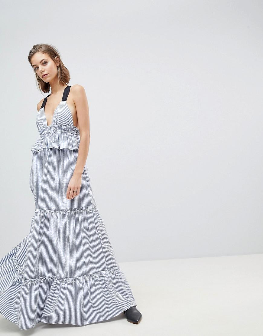sabina layered maxi dress