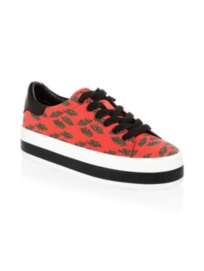 Shop Alice And Olivia Erza Cheetah Sneakers In Multi