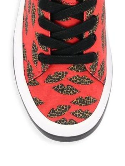 Shop Alice And Olivia Erza Cheetah Sneakers In Multi