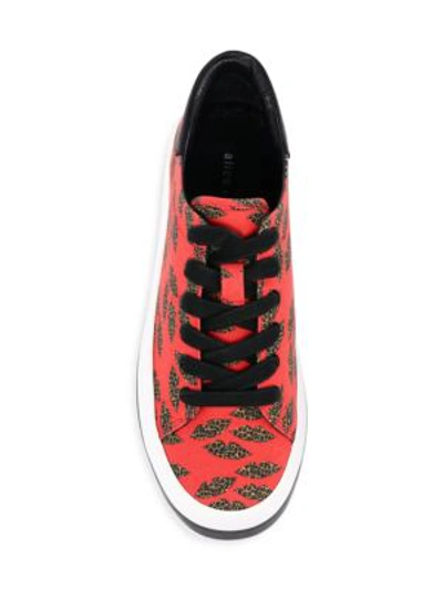 Shop Alice And Olivia Erza Cheetah Sneakers In Multi