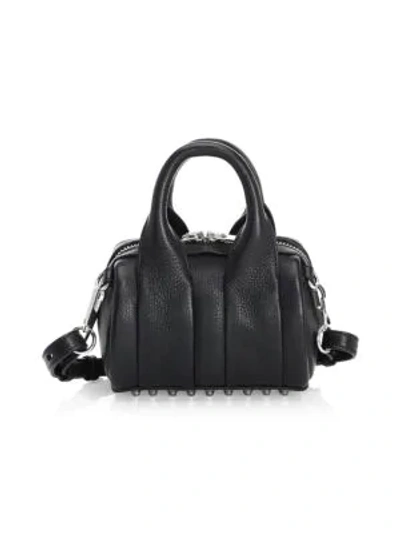 Shop Alexander Wang Baby Rockie Leather Bag In Black
