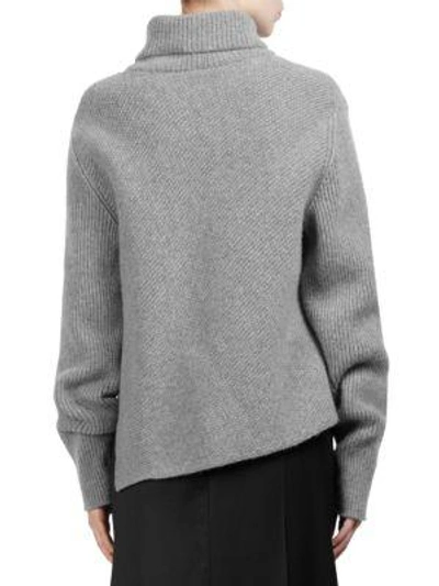 Shop Cedric Charlier Wool Turtleneck Sweater In Grey