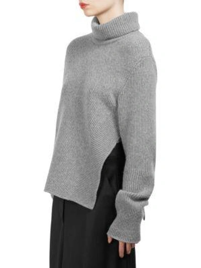 Shop Cedric Charlier Wool Turtleneck Sweater In Grey