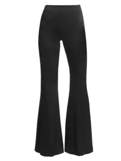Galvan High-rise Wide-leg Satin Trousers In Black | ModeSens