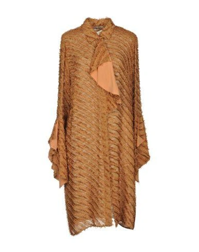 Shop Marco De Vincenzo Short Dress In Camel