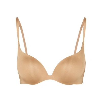 Shop Wacoal Intuition Almond Push-up Bra In Nude