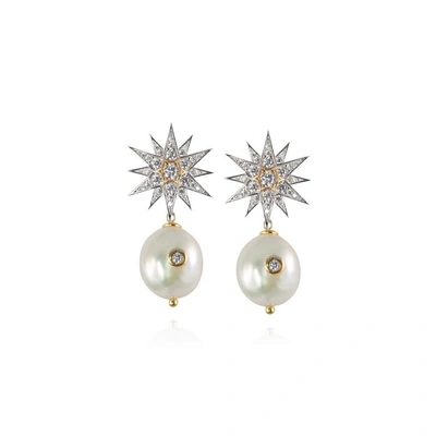 Shop Apples & Figs Celestial Pearl & Star Earrings