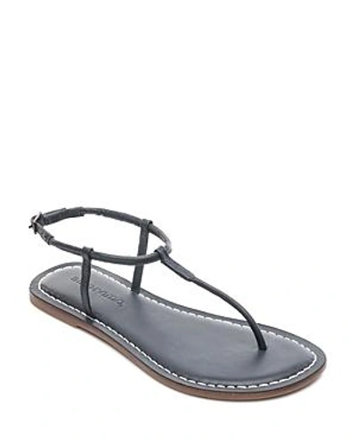 Shop Bernardo Lilly T-strap Thong Sandals In Navy