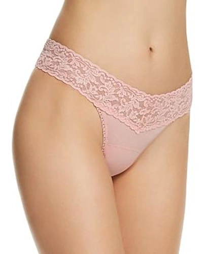 Shop Hanky Panky Cotton With A Conscience Original-rise Thong In Rosita Pink