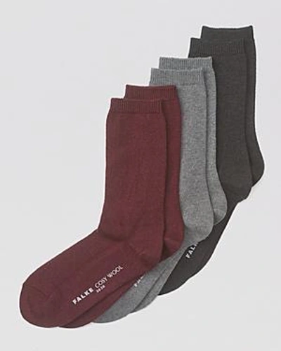 Shop Falke Cosy Mid-calf Socks In Light Gray Melange