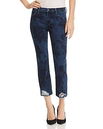 Shop J Brand Selena Mid Rise Crop Bootcut Jeans In Cotillion