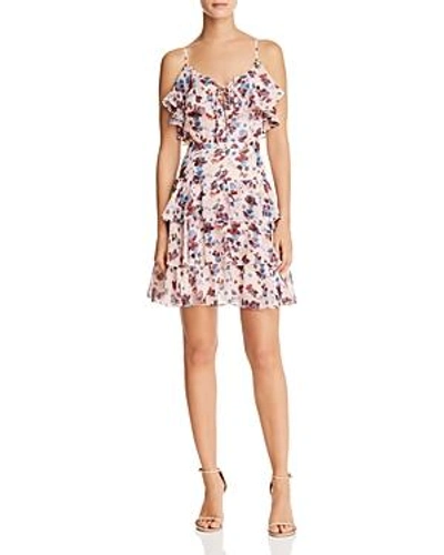 Shop Rebecca Minkoff Marla Ruffled Floral Dress In Pink Multi