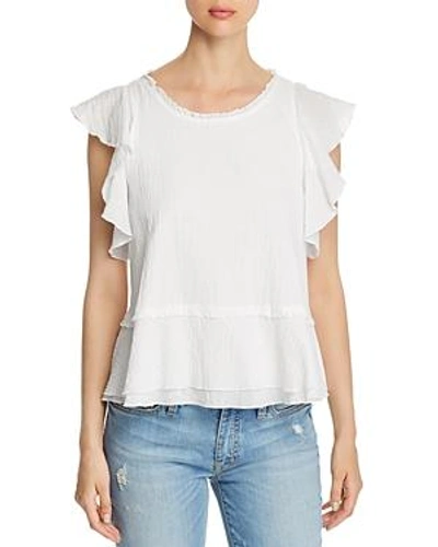 Shop Cupio Ruffle-trimmed Blouse In White