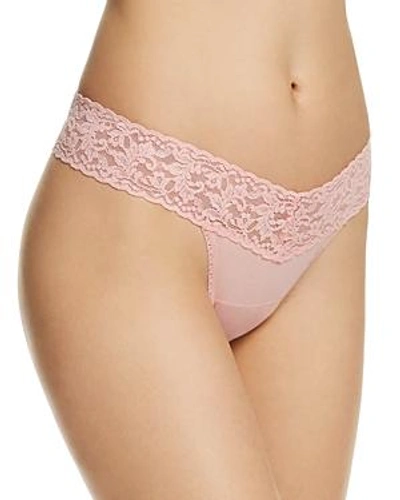 Shop Hanky Panky Cotton With A Conscience Low-rise Thong In Rosita Pink