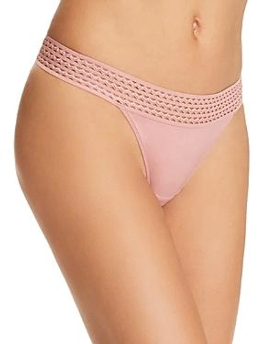 Shop Heidi Klum Intimates Forever Forget-me-not Thong In Ash Rose