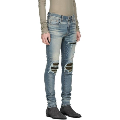 Shop Amiri Indigo Mx1 Camo Jeans