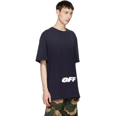Shop Off-white Blue Wing Off Logo T-shirt In 3001 Blu/wt