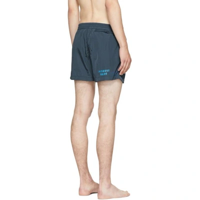 Shop Everest Isles Blue Swimmer 01 Swim Shorts In Dark Blue