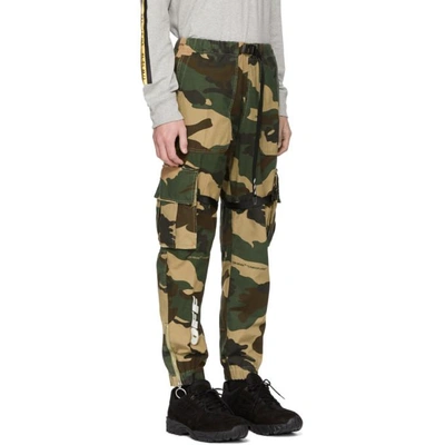 Shop Off-white Green Camo Parachute Cargo Pants