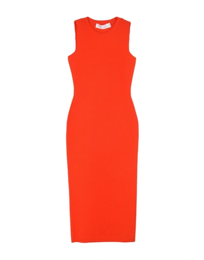Shop Victoria Beckham 3/4 Length Dresses In Red
