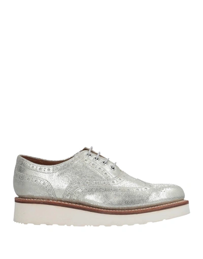 Shop Grenson Laced Shoes In Platinum