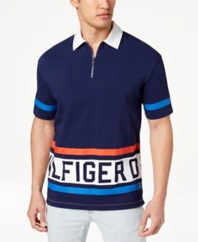 Shop Tommy Hilfiger Denim Men's Axel Logo-print, Created For Macy's In Medieval Blue