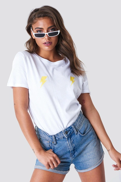 Shop Rut & Circle Lightning Tee - White