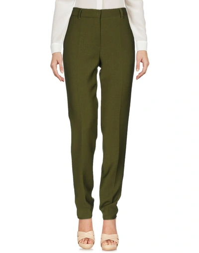 Shop Alberta Ferretti Casual Pants In Military Green
