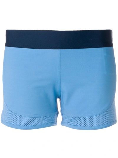 Shop Adidas By Stella Mccartney Hot Yoga Shorts In Blue