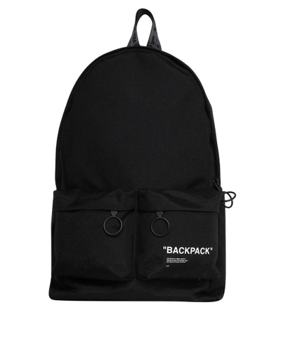 Shop Off-white Quote Backpack In Nero