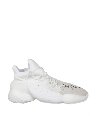 Shop Y-3 Byw Bball Sneakers In Bianco