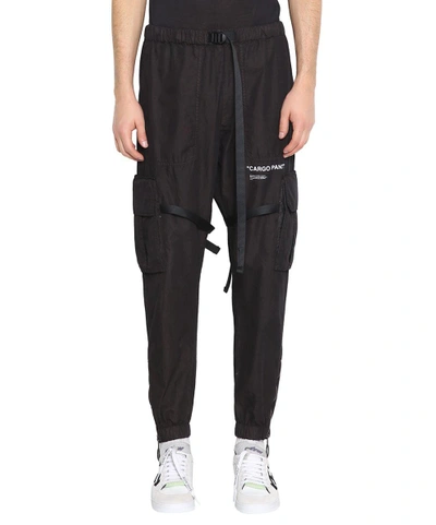 Shop Off-white Parachute Cargo Pants In Nero