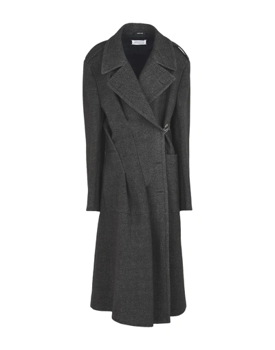 Shop Maison Margiela Coats In Steel Grey