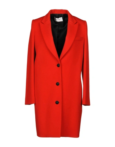 Shop Lanvin Coat In Red