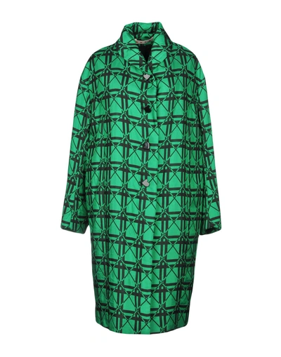 Shop Marni Coat In Green