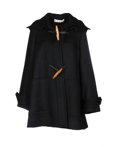 Shop Marni Coat In Black