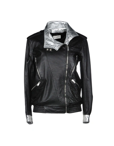 Shop Saint Laurent Biker Jacket In Black